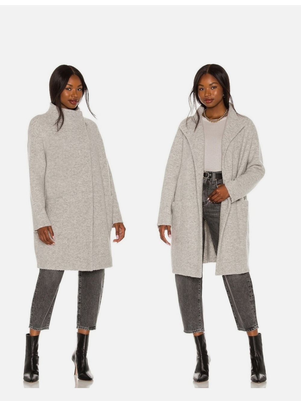 Vince Quiet Luxury EUC, Clean Edge Wool + Alpaca Knit Open Front Cardigan